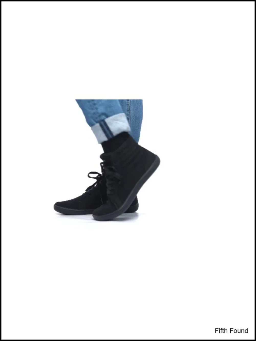 High-Top Barefoot Shoes - Wide Toe Box for Natural Walking, Vegan Suede Canvas